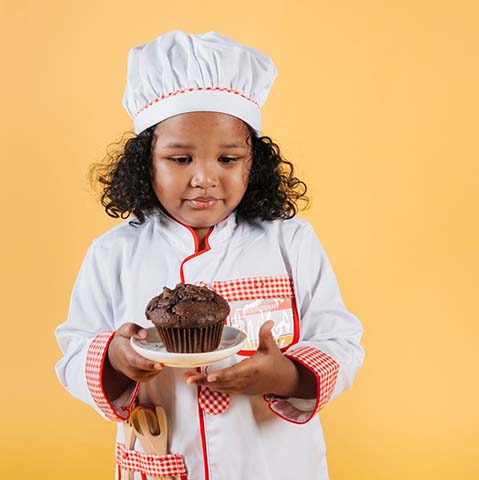 Kids cooking photo